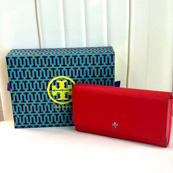 Tory Burch Handbags - Tory Burch Red leather wallet